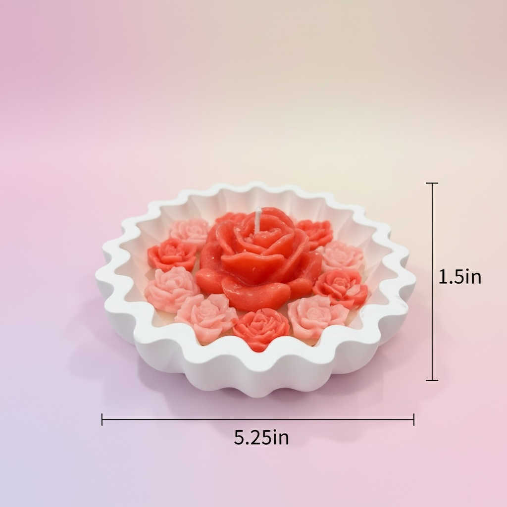 Romantic Blush Rose Candle