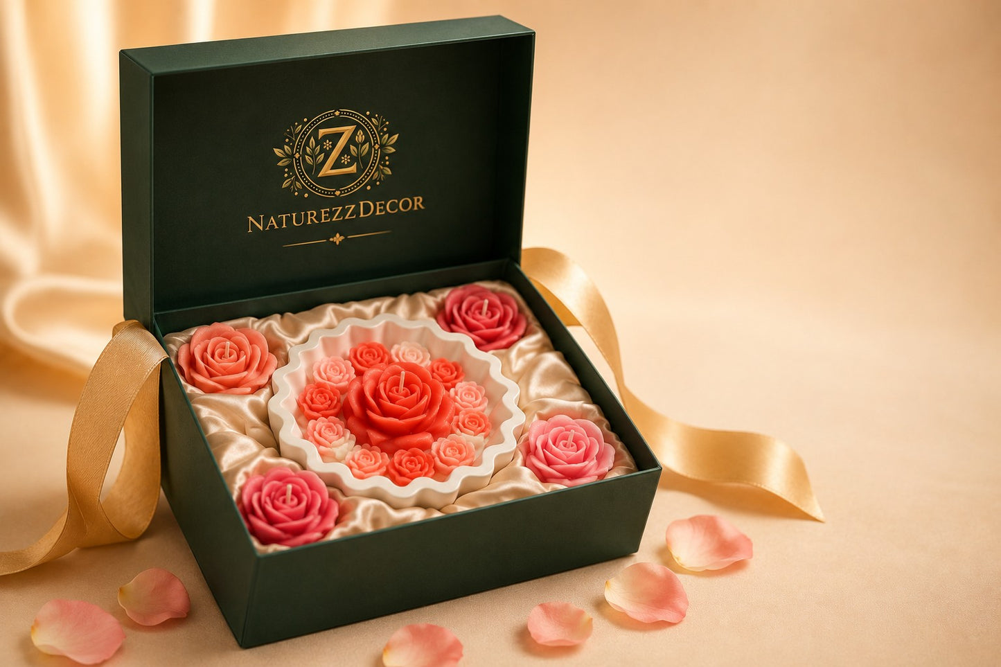 Romantic Blush Rose Candle
