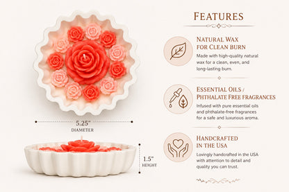 Romantic Blush Rose Candle