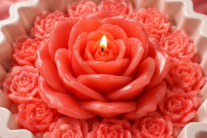Romantic Blush Rose Candle