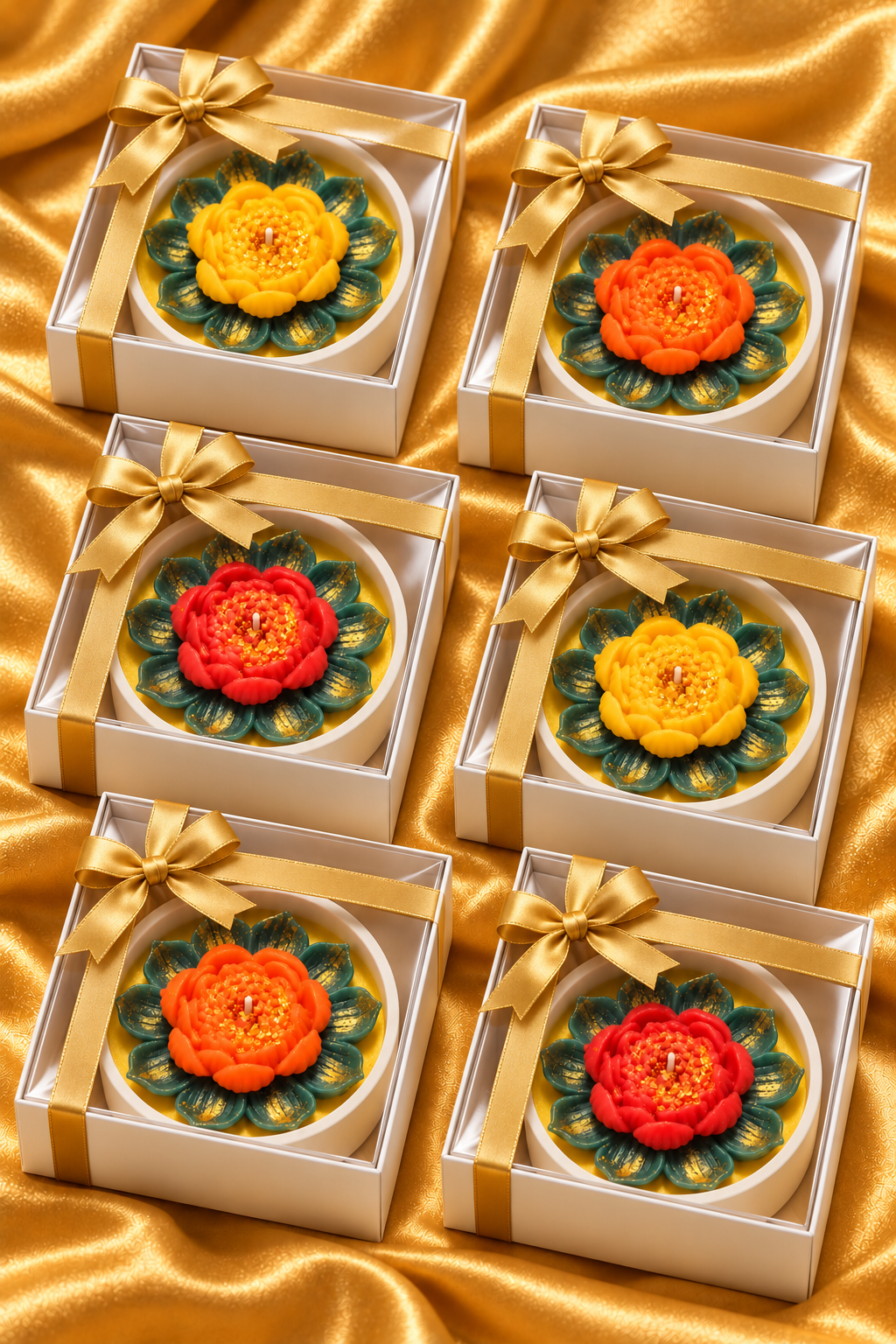 Lotus Flower Candle Gift Set | Naturezz Decor