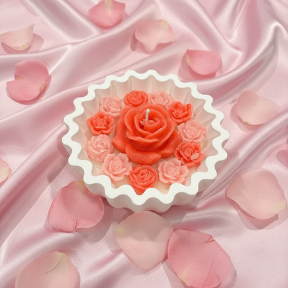 Romantic Blush Rose Candle
