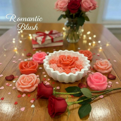 Romantic Blush Rose Candle